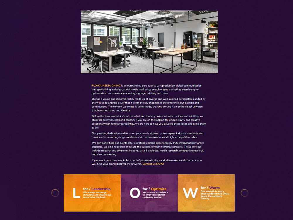 Flowa Media project view